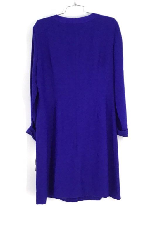 NWT Evan Picone Women&#39;s Blue Long Sleeve Shift Dress - Size 12