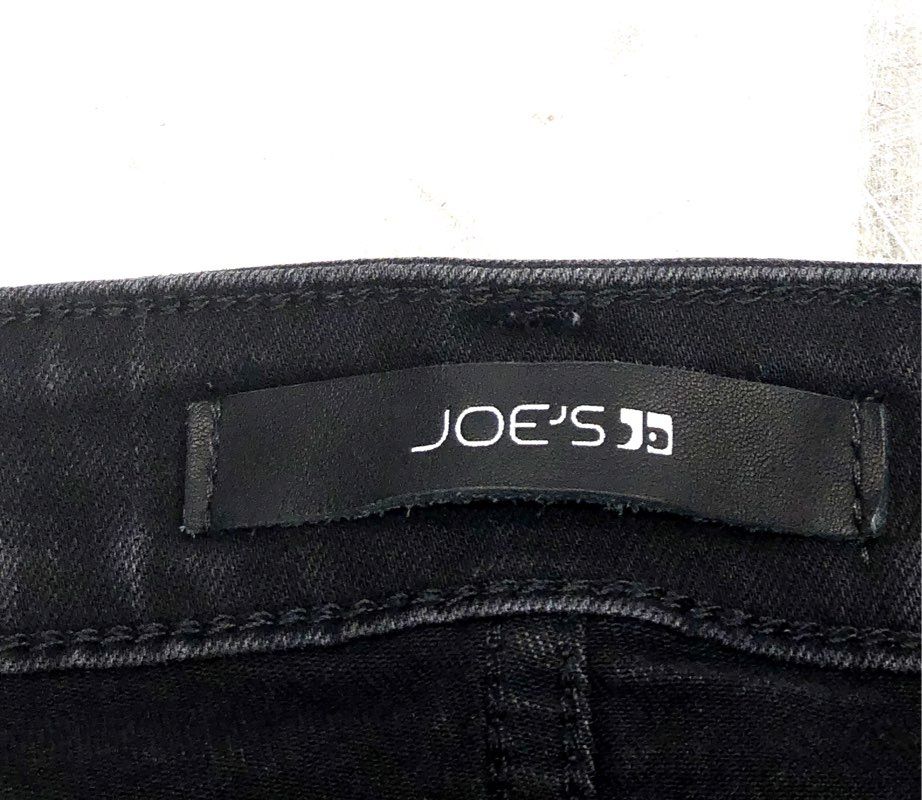 Joe's Jeans Women's The Charlie Flawless High Rise Skinny Black Raw Hem Sz 28