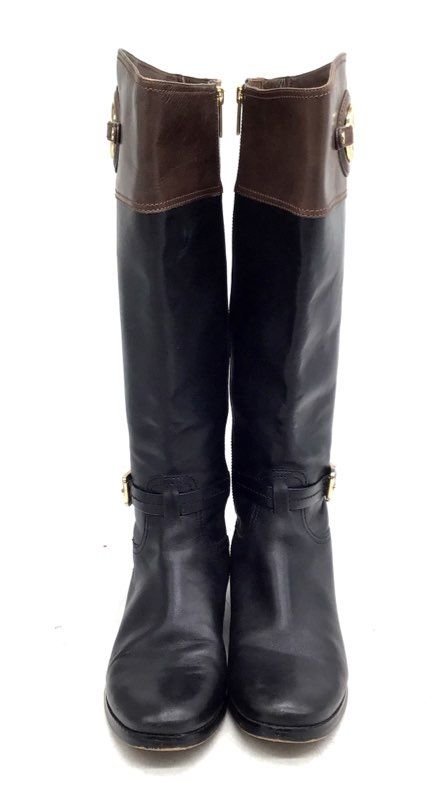 Michael Kors Women's Black Brown Riding Boots - Size 8.5M