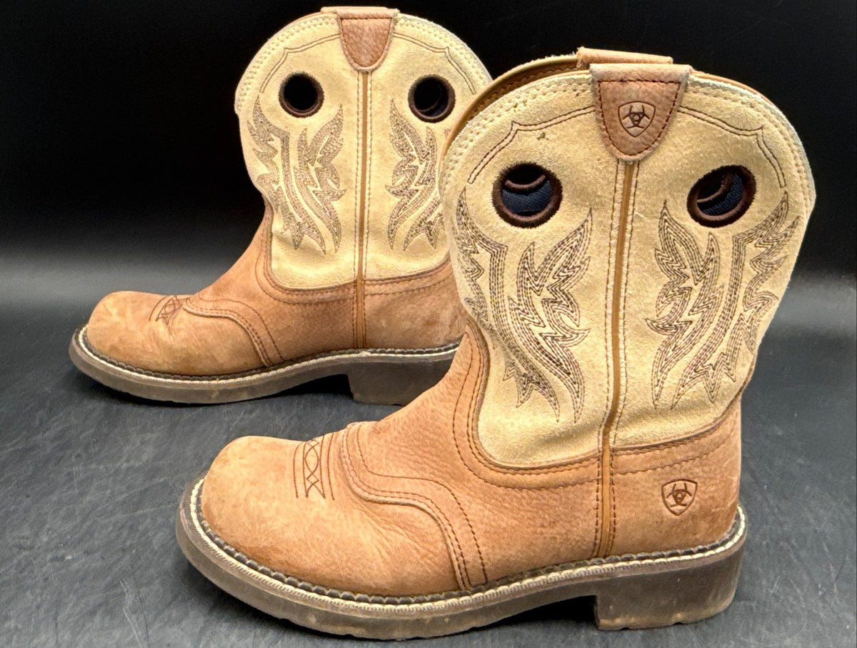 Ariat Anthem 10023031 Brown Tan Leather Western Cowgirl Boots Womens Size 7.5B