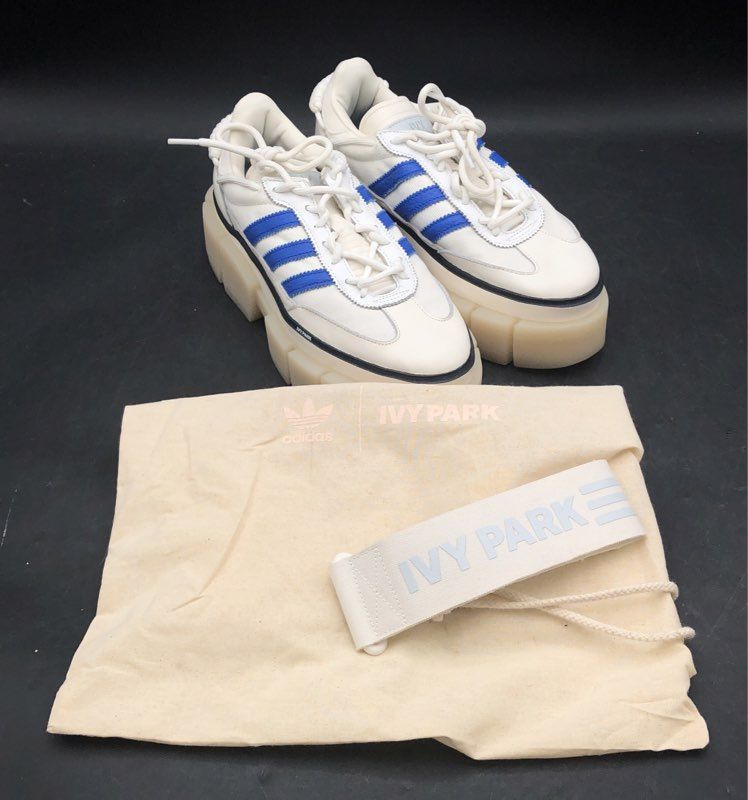 Adidas Super Sleek Chunky Wonder White Victory Blue Size 9.5