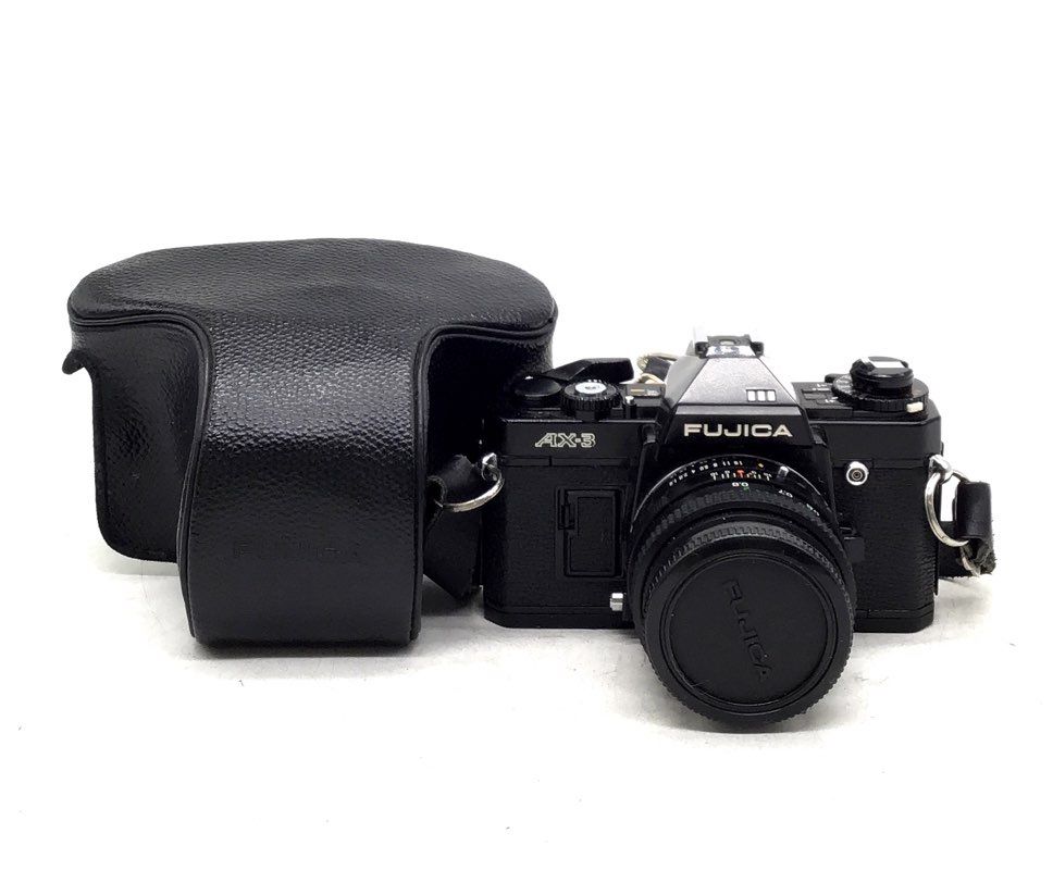 Vintage 70s Fujica AX-3 35mm SLR Film Camera X-Fujinon 50mm Lens & Case