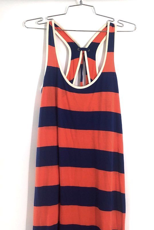 Sperry Top-Sider Women's Maxi Dress Red Navy Striped Racerback Sz XS NWT