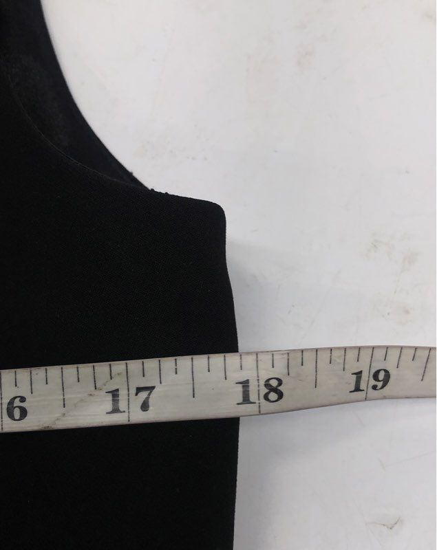 White House Black Market Women's Black Sleeveless Surplice Tuxedo Dress Sz 8 NWT