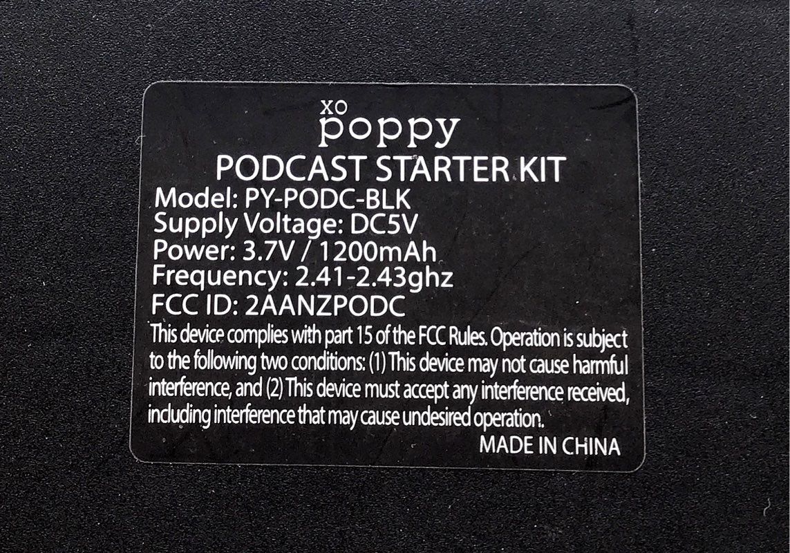 Xo Poppy PY-Podc-BLK The Sound Card V8 Podcast Starter Kit