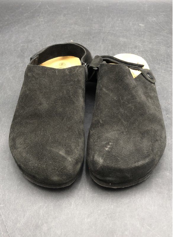 Plakton Women's Black Suede Clogs - Size 40