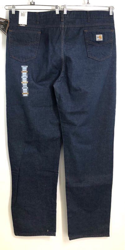 Vintage Carhartt Men's Dark Wash FR Flame Resistant Dungaree Jeans 46x36 NWT