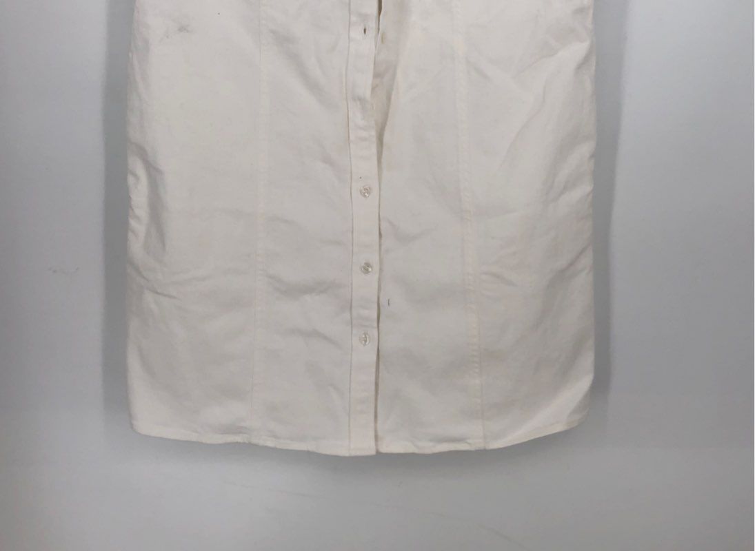 NWT Banana Republic Women&#39;s White Sleeveless Shirt Dress - Size L