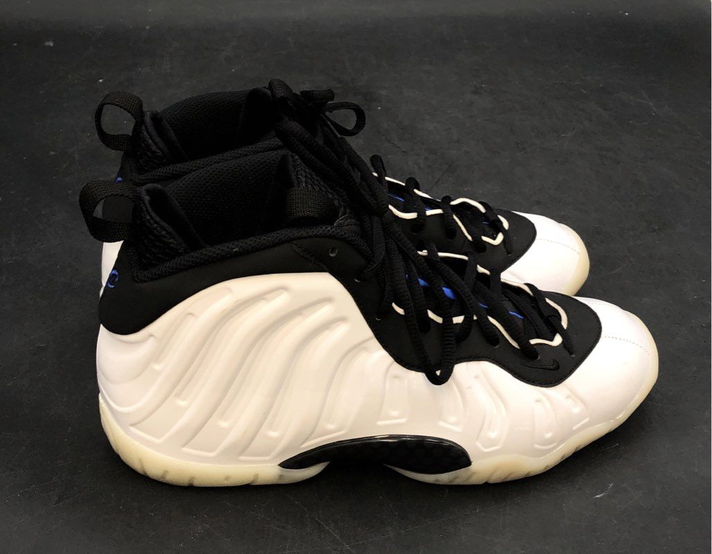 Nike Little Posite One White Black University Blue Basketball Shoes Size 6.5Y