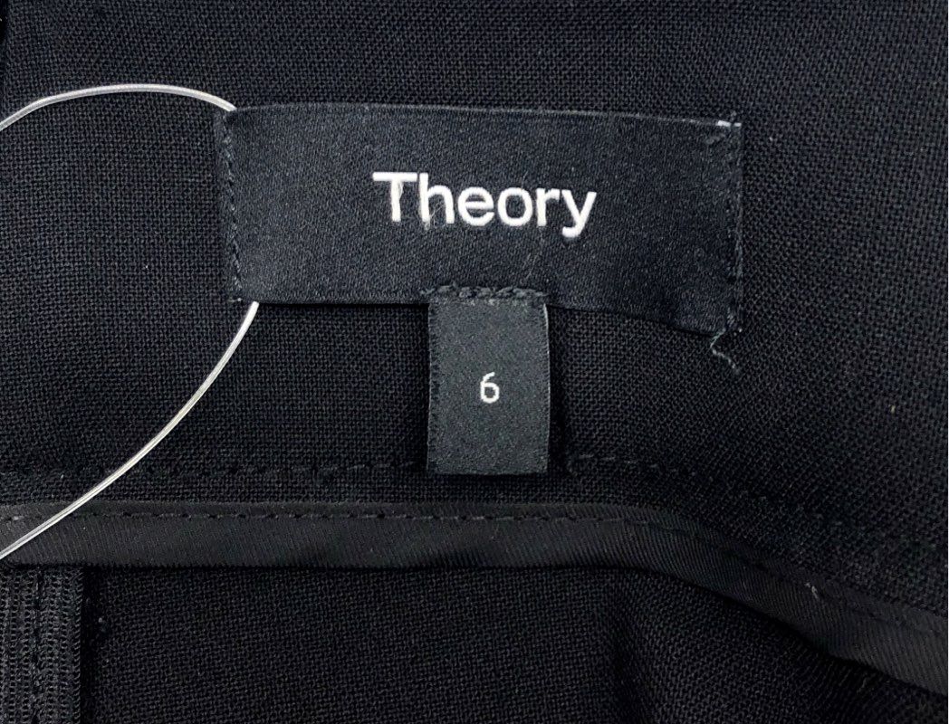 Theory Women's Black Joanie 2 Sevona Virgin Wool Stretch Pencil Skirt Sz 6 NWT
