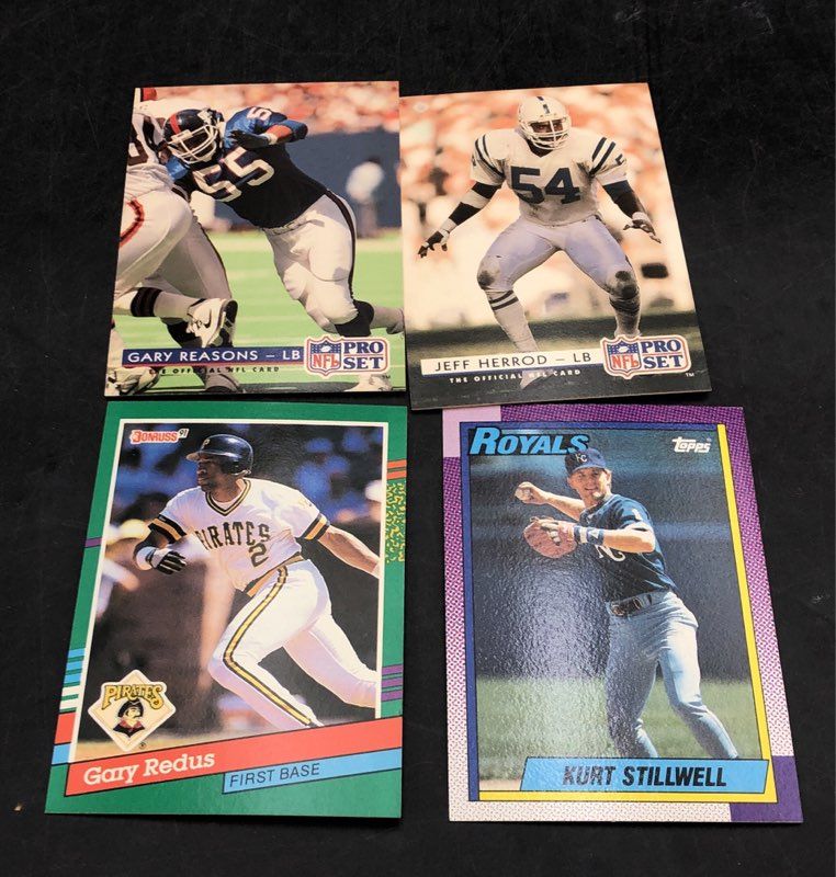 11.8 Lbs. Lot Of Mixed Sports Baseball Football Cards. Medium Box, Unsorted