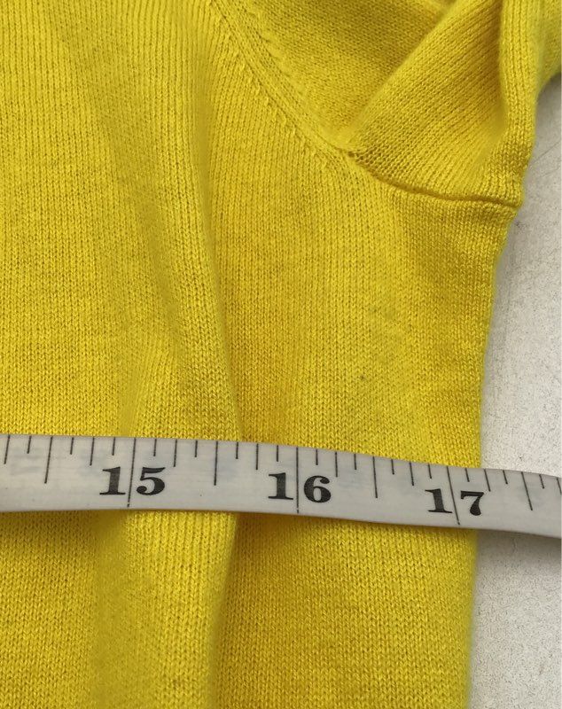 Kate Spade New York Women&#39;s Yellow Knitted Long Sleeve Cardigan Sweater - Size M