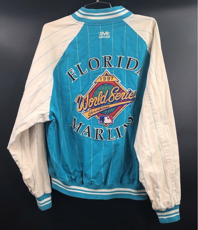 Vintage 1997 Florida Marlins World Series Champions Jacket Mirage MLB Sz M