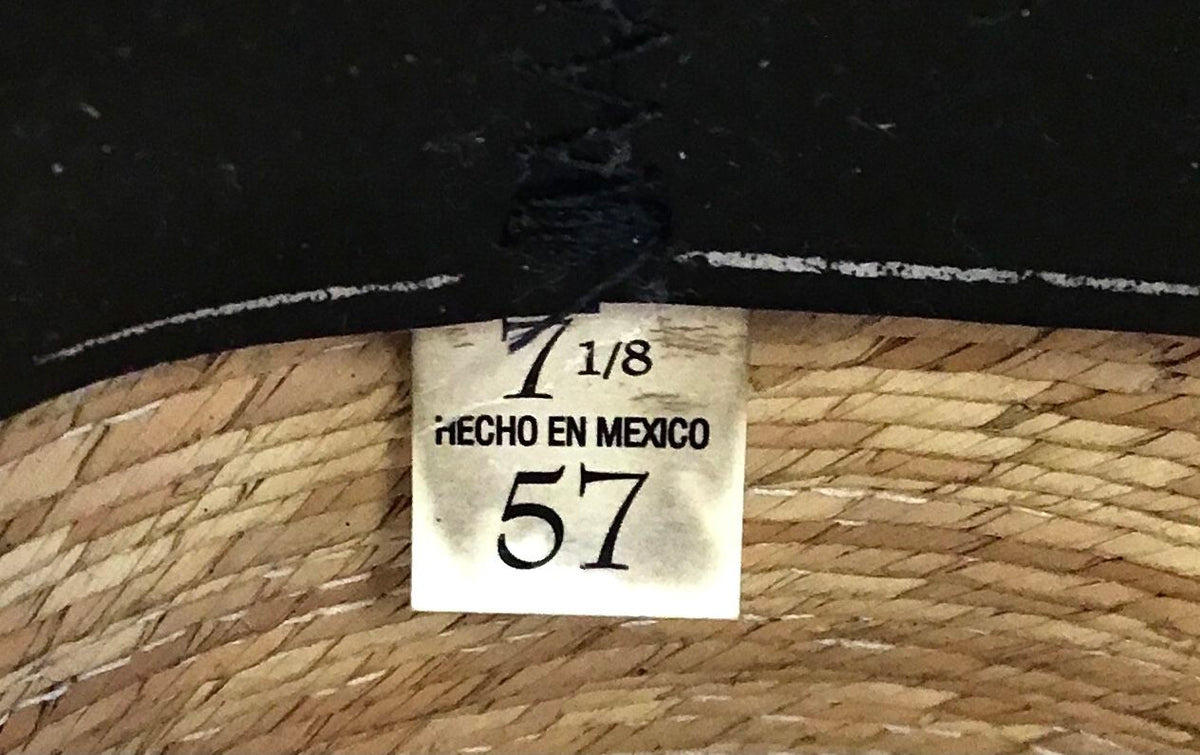 Tan Straw Vented Cowboy Hat Wide Brim Western Cattleman Unisex Size 7 1/8 57