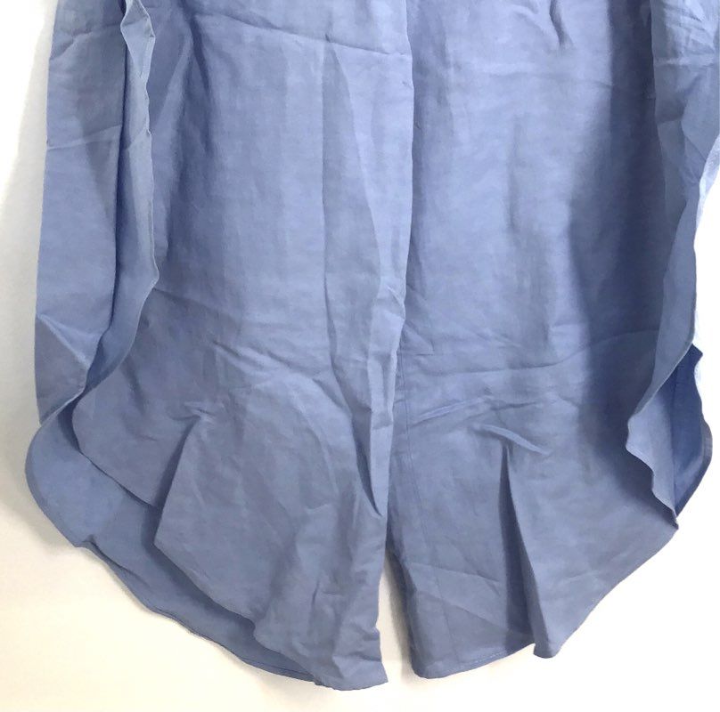 Massimo Dutti Women's Blue Wide Leg Tulip Hem Culotte Pants NWT Sz 6