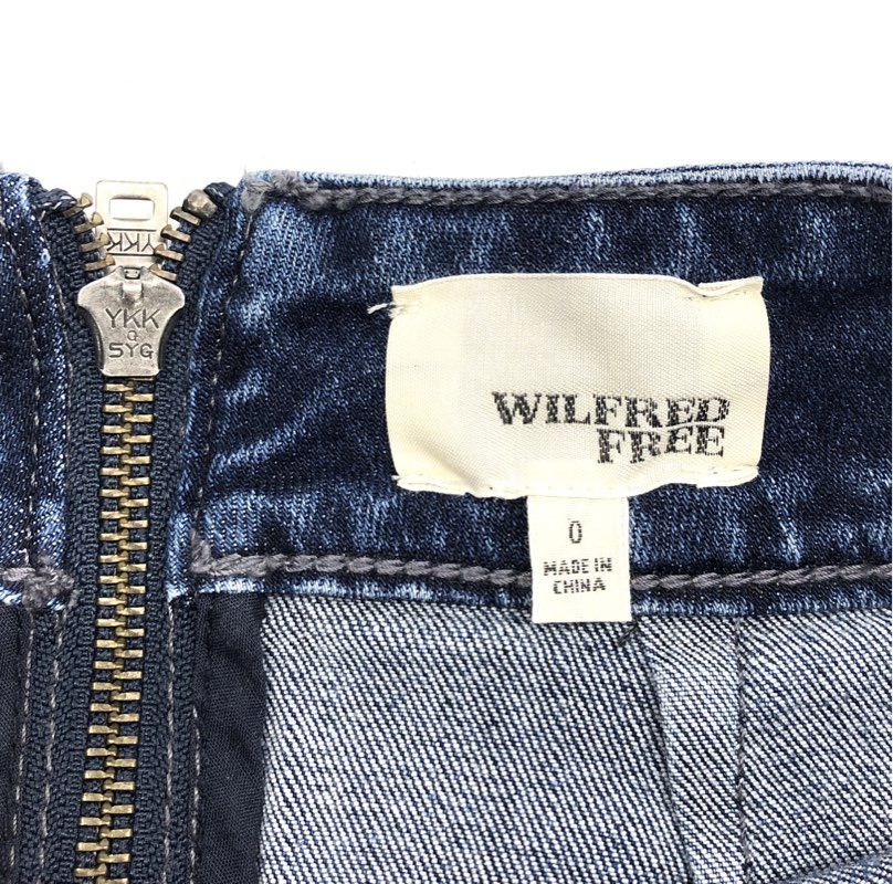 Wilfred Free Women's Karolina Denim Pencil Skirt Blue High Waisted NWT Sz 0