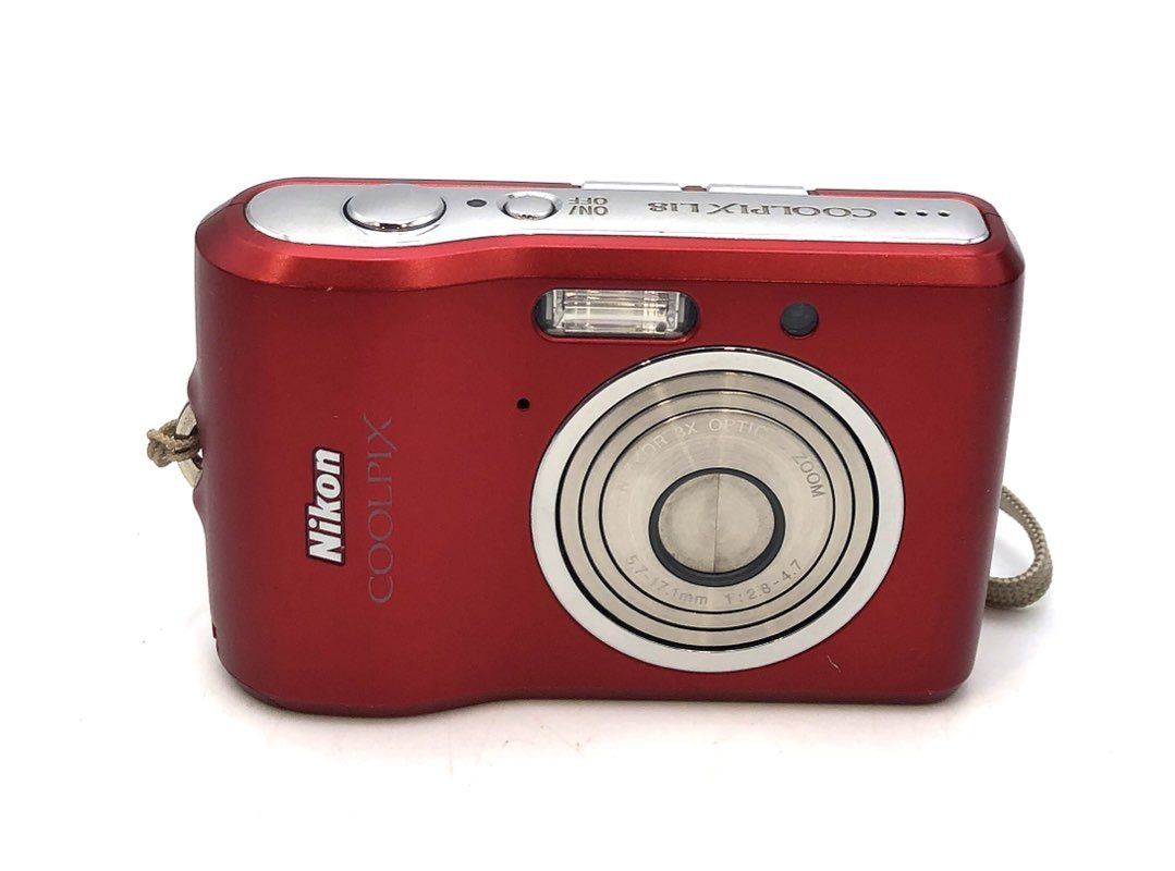 Nikon Coolpix L18 Compact Digital Camera Red With Box & Cables