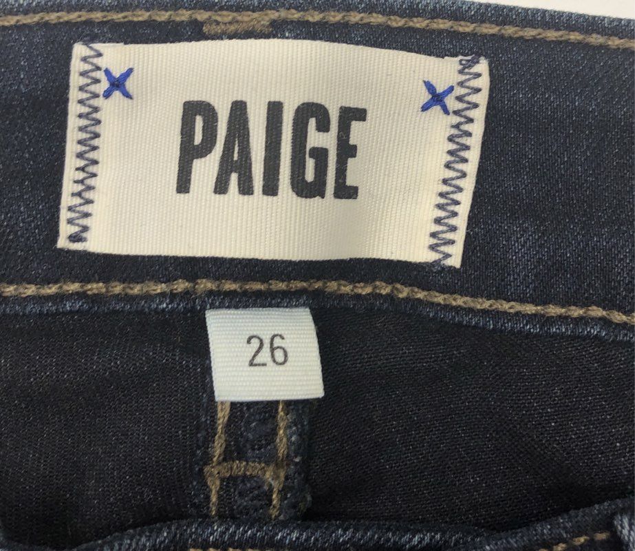 PAIGE Women's Hoxton Ultra Skinny Jeans Dark Wash Blue Stretch Denim Sz 26