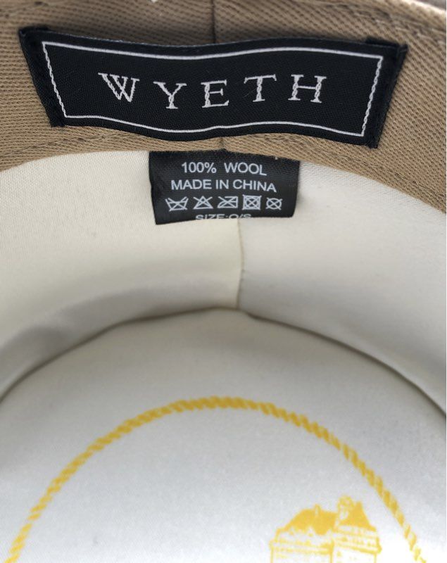 Wyeth Unisex Tan 100% Wool Cowboy Hat Western Bolo Chin Strap Lot of 9 Sz O/S