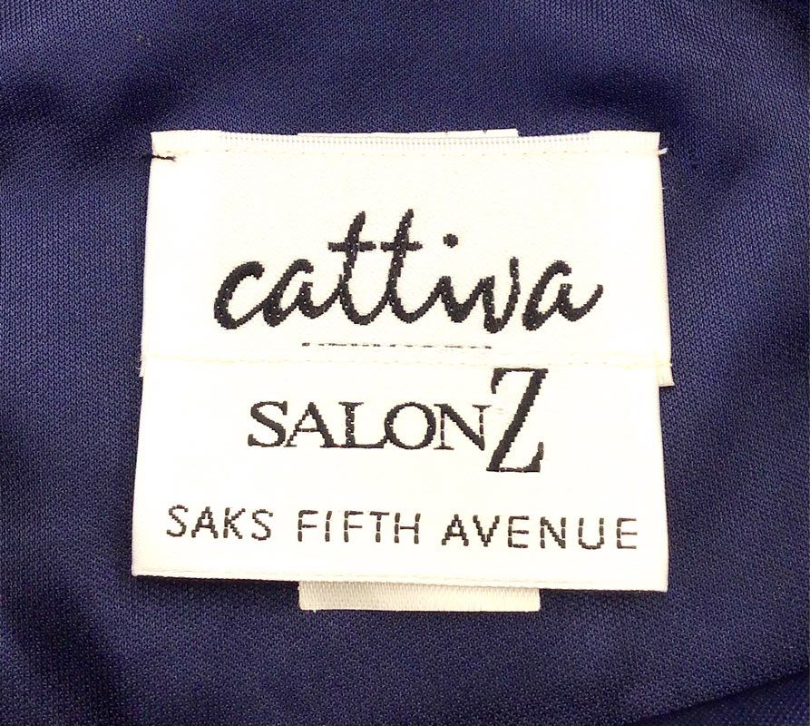 Vintage Saks Fifth Avenue Cattiva Women's Navy Jacket Dress - Size 22