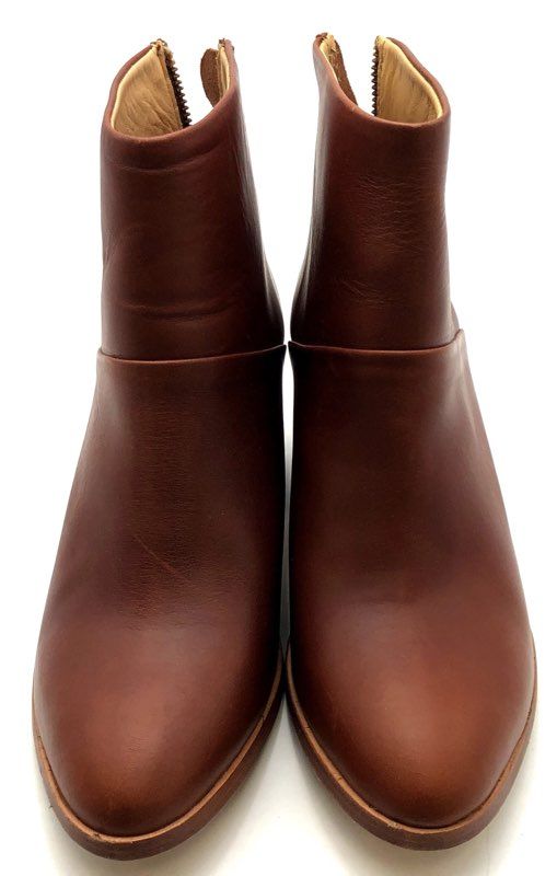 Nisolo Dari Boot Brandy Leather Heeled Ankle Booties Women's Size 8.5