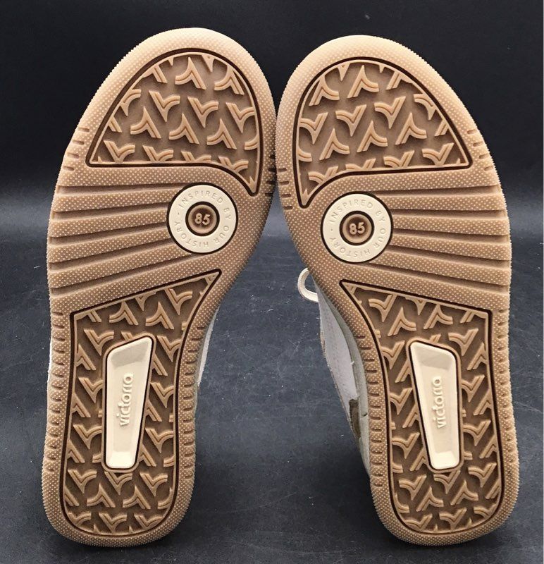 Victoria Madrid 1985 Retro Court Sneakers White Tan Pink Size EU 39 / US 8