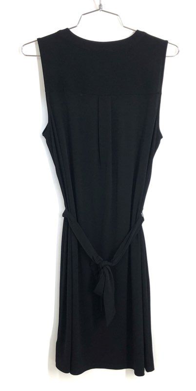 Michael Kors Women's Black Sleeveless Gold Zipper Belted Dress Size S NWT