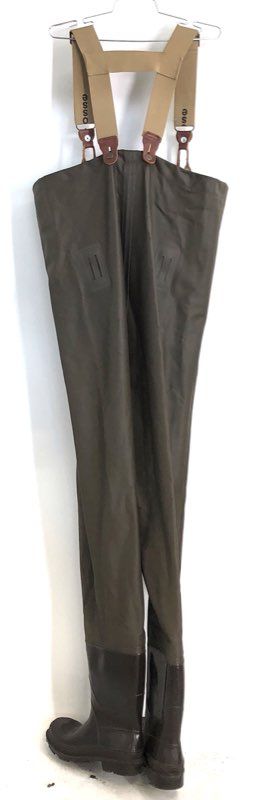 LaCrosse Chest Waders with Boots Made in USA Adjustable Straps Olive Green