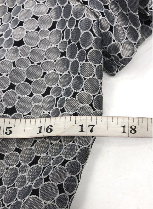 Rolando by Rolando Santana Women's Silver Black Lattice Sheath Dress Sz 6