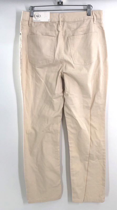 Cato Women's Tan Distressed Ripped Boyfriend Jeans Size 8 NWT