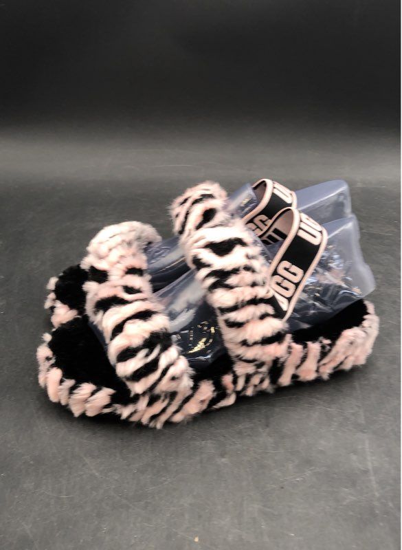Ugg Women's Pink Black Slide Slipper - Size 7