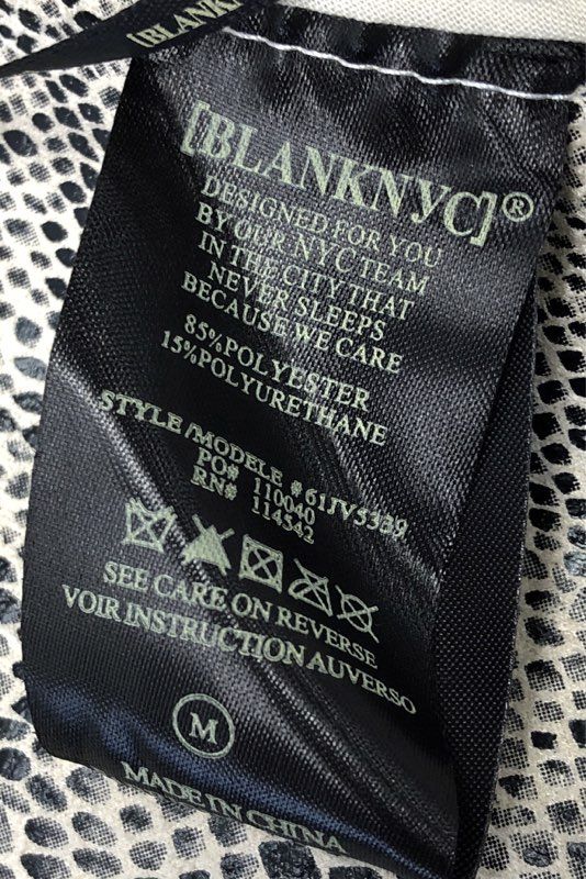 [BLANKNYC] Women's Gray Snakeskin Print Draped Open Front Jacket Size M