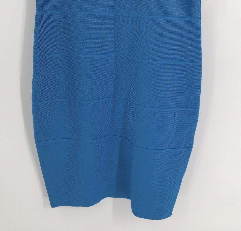 NWT Calvin Klein Women&#39;s Blue Scoop Neck Bodycon Dress Size S