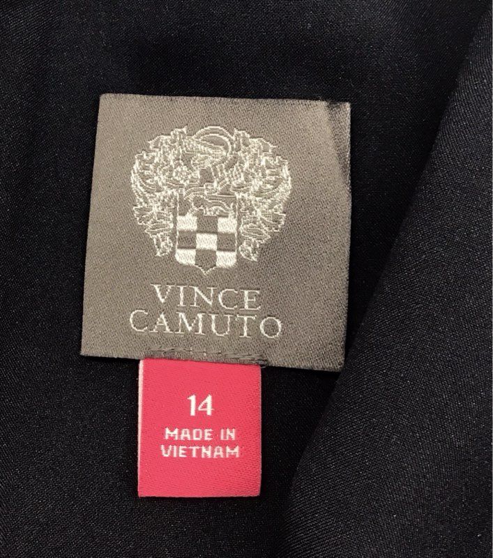 Vince Camuto Women's Navy Ruffle Sleeve Sheath Dress Size 14 NWT