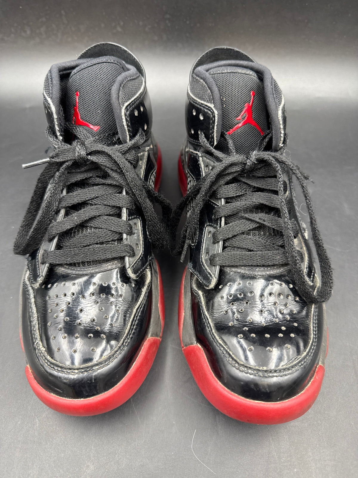 Nike Jordan Mars 270 Black Red Grey High Top Sneakers Size 5.5Y COA