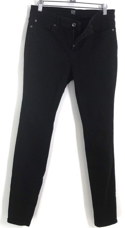 Gap Women's Jeans Lot 2 Pairs Blue Black Skinny Stretch Denim Sz 29 Regular