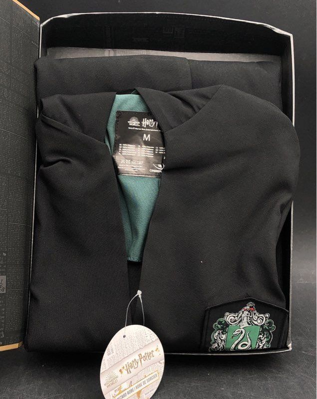 NWT Harry Potter Men's Black Slytherin Wizard Robe - Size M