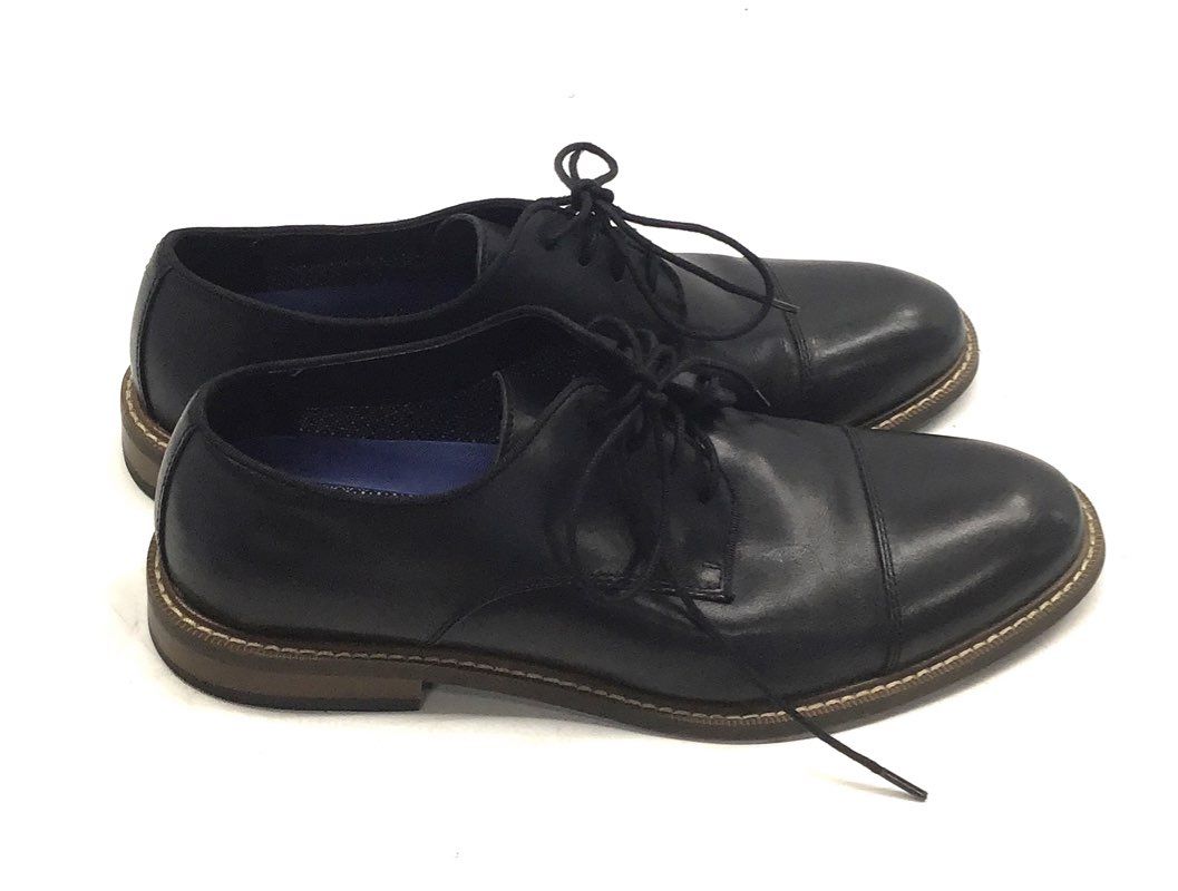 Vince Camuto VY-Lamson Black Leather Cap Toe Oxford Dress Shoes Size 9.5M