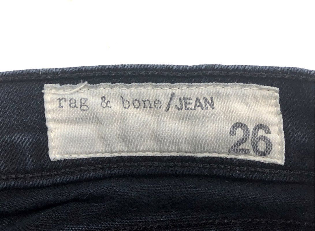 Rag & Bone Women's Black Distressed Skinny Jeans W1590K120ACO Size 26