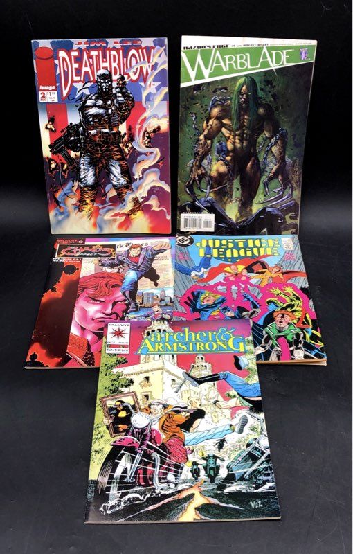 Cable Daredevil Justice League 21 Comic Book Lot Marvel DC Image Valiant 90s