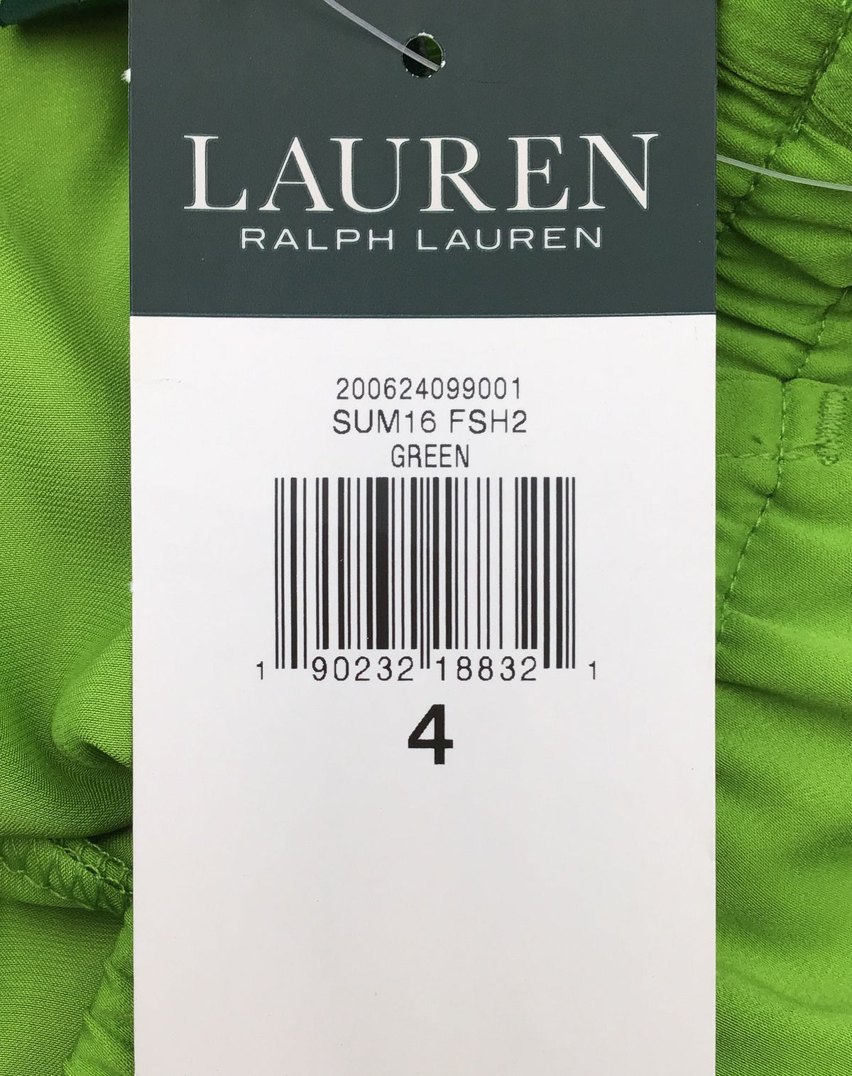 NWT Lauren Ralph Lauren Women&#39;s Green Elastic Waist Cargo Pants - Size 4