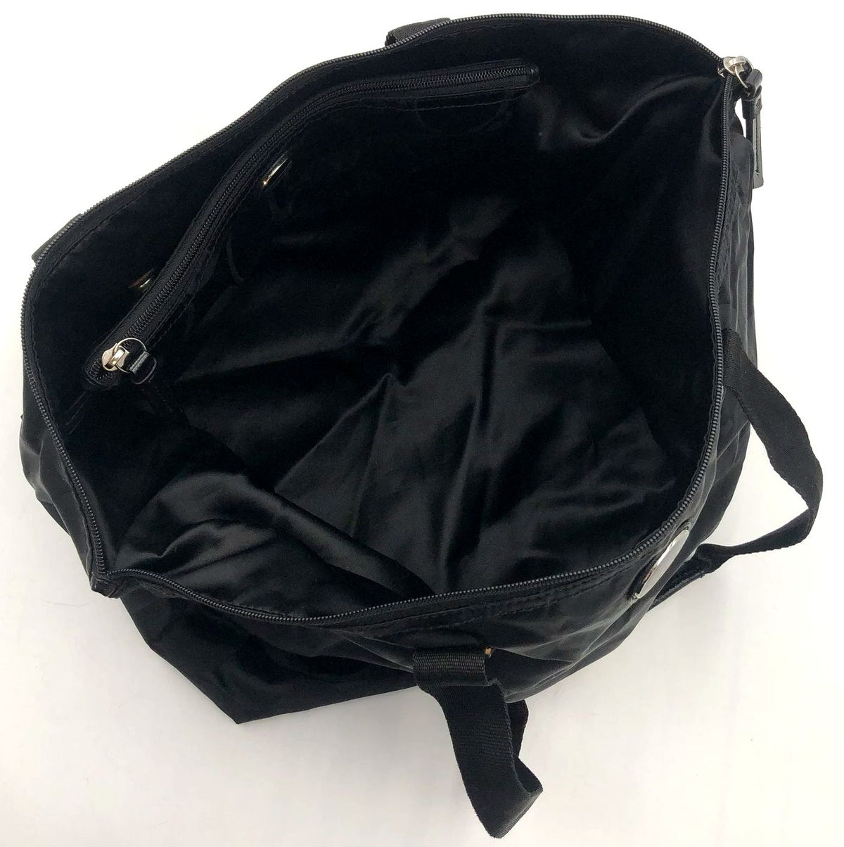 Coach Black Signature Nylon Getaway Tote w/ Detachable Interior Zip Pouch (+COA)