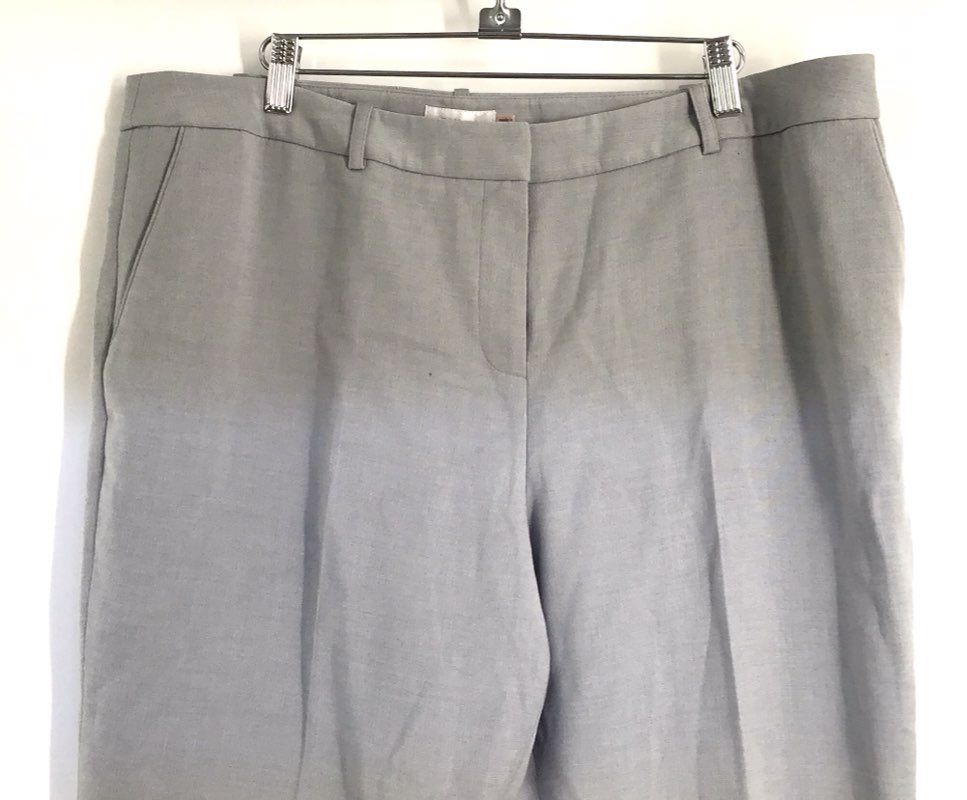 Tahari Arthur S. Levine Women's Gray Straight Leg Dress Pants Suiting Sz 16