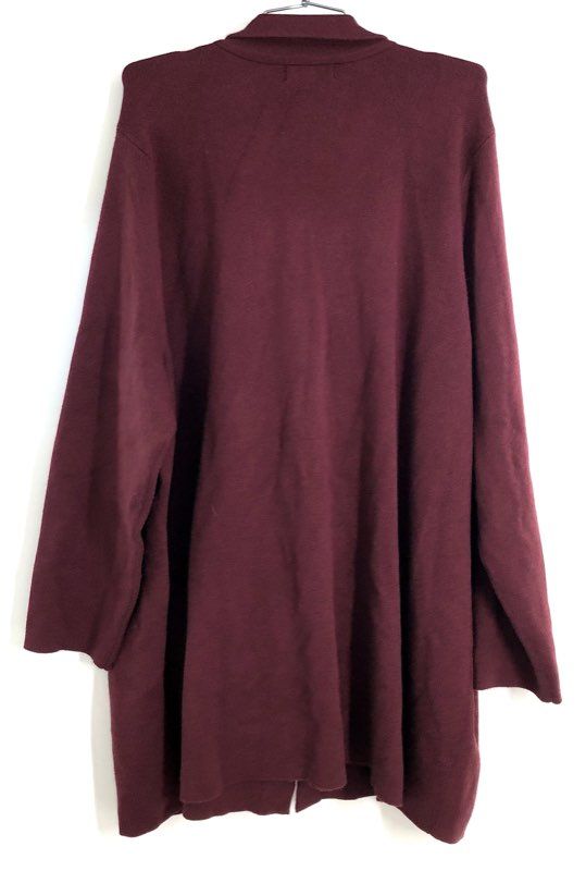 Ella Rafaella Women's Windsor Wine Knit Blazer Cardigan Jacket NWT Sz 3X