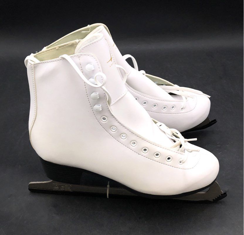 American Athletic Figure Ice Skates White Size US 10 EUR 43 With Blade Guards