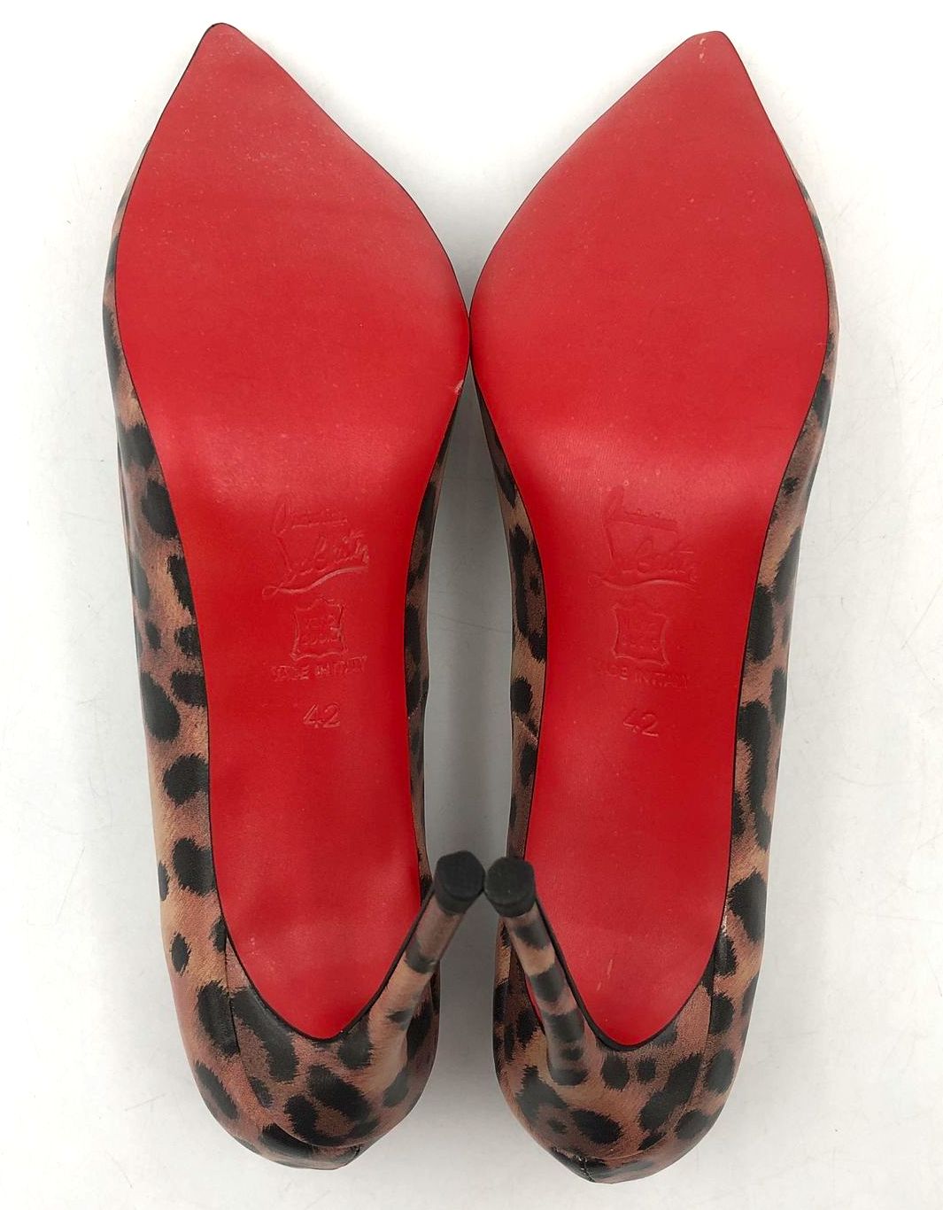 Christian Louboutin Inspired Women's Tan/Brown Cheetah Print Pump Heels - Sz 42