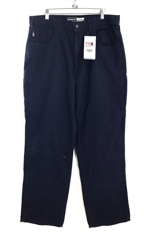 Carhartt Men's FR Loose Fit Midweight Canvas Work Pant Dark Navy NWT Sz 36x32