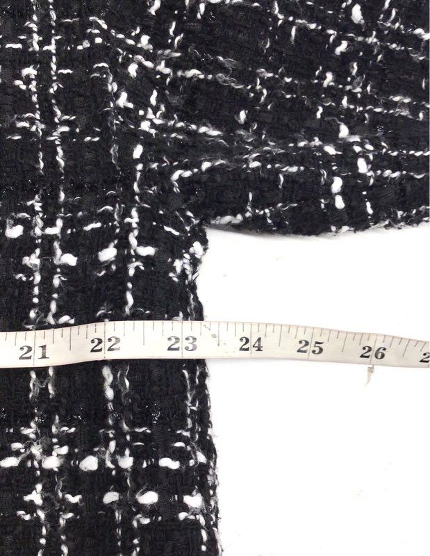 Charlie Luciano Men's Black White Tweed Plaid Overshirt Button Down Sz S