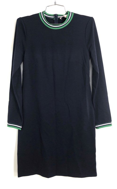 Jude Connally Women's Cameron Dress Navy Shamrock Green Long Sleeve NWT Sz XS