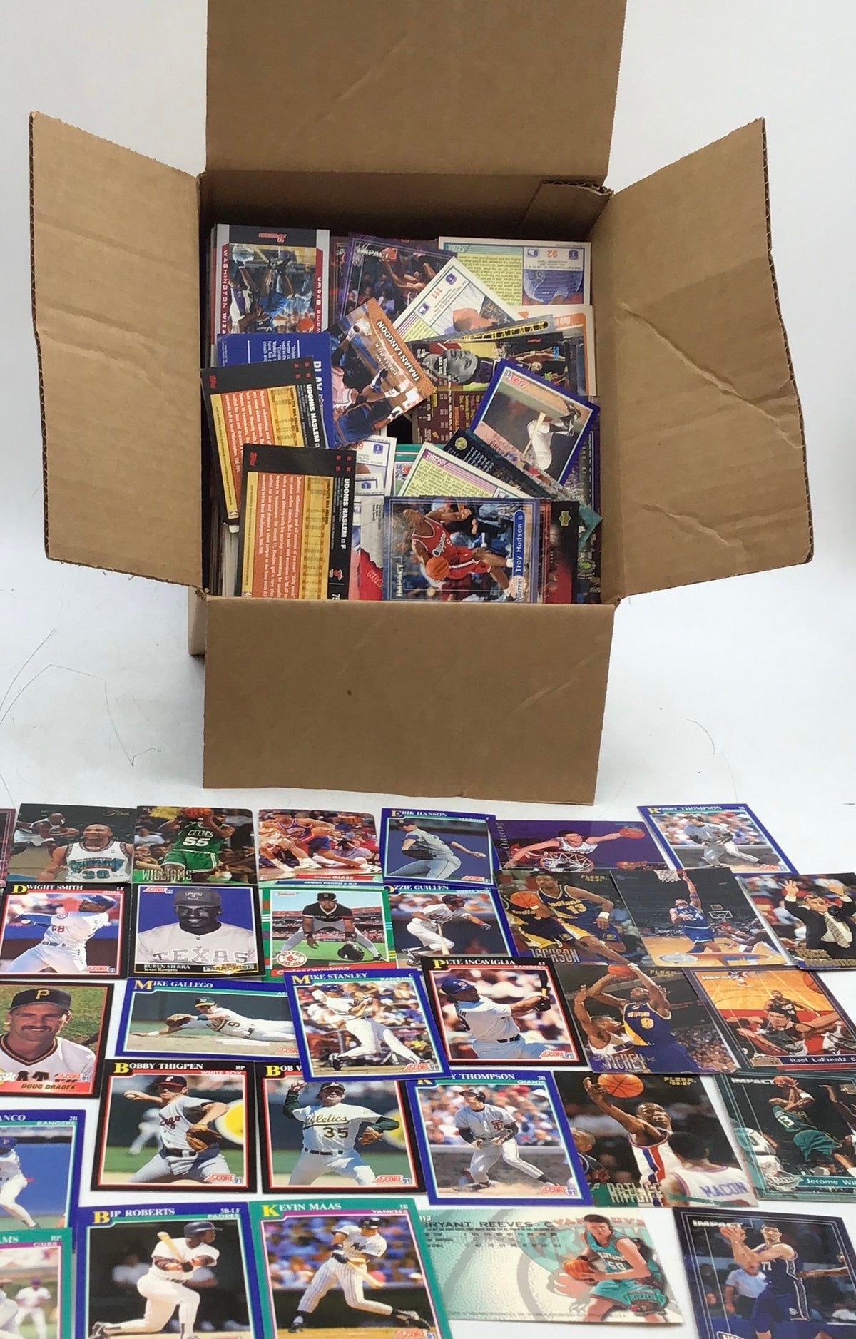 Lot of Basketball, Baseball Cards. Medium Box, Unsorted